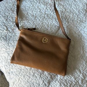Michael Kors crossbody with money/card holder attached inside. Tan